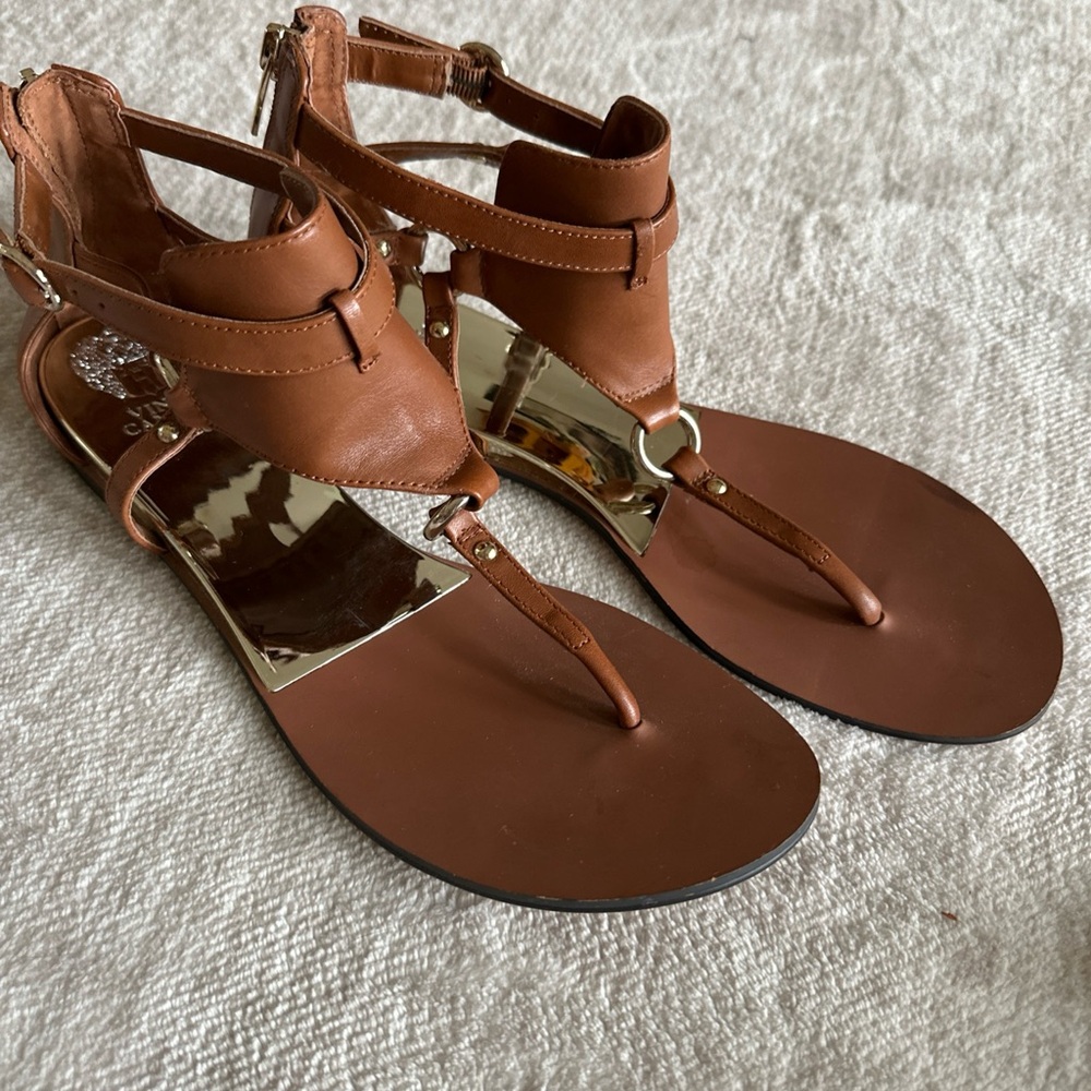 Vince Camuto Tan Leather Sandals